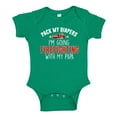 thumbnail image 1 of Pack My Diapers I'm Going Firefighting With My Papa Baby Bodysuit One Piece 6 mo Kelly Green, 1 of 3