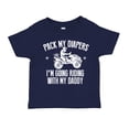thumbnail image 1 of Pack My Diapers I'm Going Riding With Daddy ATV Four Wheeler Toddler T-Shirt 2T Navy Blue, 1 of 3
