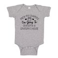 thumbnail image 1 of Pack My Diapers I'm Going To Grandma and Grandpa's House Baby Bodysuit One Piece NB Athletic Heather, 1 of 3