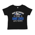 thumbnail image 1 of Pack My Diapers I'm Going To Save Lives With Mommy Toddler T-Shirt 5/6T Black, 1 of 3