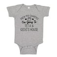 thumbnail image 1 of Pack My Diapers I'm Going To Teta and Gedo's House Baby Bodysuit One Piece NB Athletic Heather, 1 of 3