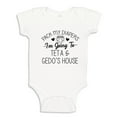 thumbnail image 1 of Pack My Diapers I'm Going To Teta and Gedo's House Baby Bodysuit One Piece NB White, 1 of 3