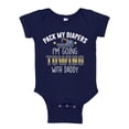 thumbnail image 1 of Pack My Diapers I'm Going Towing With Daddy Baby Bodysuit One Piece NB Navy Blue, 1 of 3