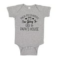 thumbnail image 1 of Pack My Diapers I'm Going to Gigi and Papa's House Baby Bodysuit One Piece NB Athletic Heather, 1 of 3