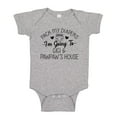 thumbnail image 1 of Pack My Diapers I'm Going to Gigi and Pawpaw's House Baby Bodysuit One Piece NB Athletic Heather, 1 of 3