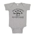 thumbnail image 1 of Pack My Diapers I'm Going to Gigi and Pop Pop's House Baby Bodysuit One Piece NB Athletic Heather, 1 of 3