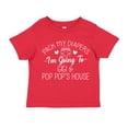 thumbnail image 1 of Pack My Diapers I'm Going to Gigi and Pop Pop's House Toddler T-Shirt 2T Red, 1 of 3