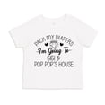 thumbnail image 1 of Pack My Diapers I'm Going to Gigi and Pop Pop's House Toddler T-Shirt 5/6T White, 1 of 3