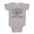 thumbnail image 1 of Pack My Diapers I'm Going to Gigi and Poppy's House Baby Bodysuit One Piece NB Athletic Heather, 1 of 3