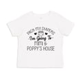 thumbnail image 1 of Pack My Diapers I'm Going to Mimi and Poppy's House Toddler T-Shirt 3T White, 1 of 3