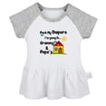 thumbnail image 1 of Pack My Diapers I'm going to My Grandparents Home Funny Dresses For Baby, Newborn Babies Skirts, Infant Princess Dress, 0-24M Kids Graphic Clothes (Gray Raglan Dresses, 12-18 Months), 1 of 4