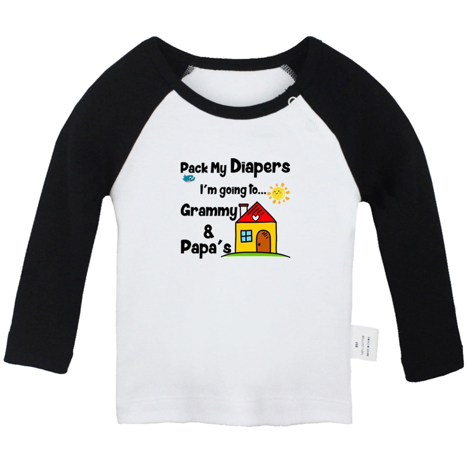 Pack My Diapers I m Going To My Grandparents Home Funny T Shirt For pack-my-diapers-i-m-going-to-my-grandparents-home-funny-t-shirt-for