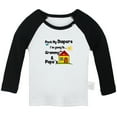 thumbnail image 1 of Pack My Diapers I'm going to My Grandparents Home Funny T shirt For Baby, Newborn Babies T-shirts, Infant Tops, 0-24M Kids Graphic Tees Clothing (Long Black Raglan T-shirt, 6-12 Months), 1 of 4