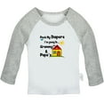 thumbnail image 1 of Pack My Diapers I'm going to My Grandparents Home Funny T shirt For Baby, Newborn Babies T-shirts, Infant Tops, 0-24M Kids Graphic Tees Clothing (Long Gray Raglan T-shirt, 0-6 Months), 1 of 4