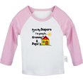 thumbnail image 1 of Pack My Diapers I'm going to My Grandparents Home Funny T shirt For Baby, Newborn Babies T-shirts, Infant Tops, 0-24M Kids Graphic Tees Clothing (Long Pink Raglan T-shirt, 18-24 Months), 1 of 4