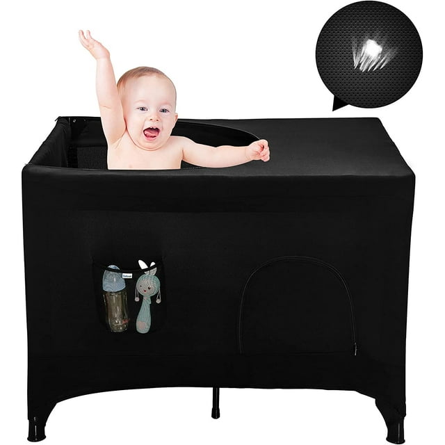 Pack N Play Blackout Cover Baby Travel Crib Canopy Block 95 Light