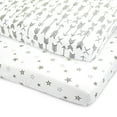 Pack N Play Playard Sheets, Mini Crib Mattress Sheets, 2 Pack 100 Jersey Cotton, 38”x24”x5