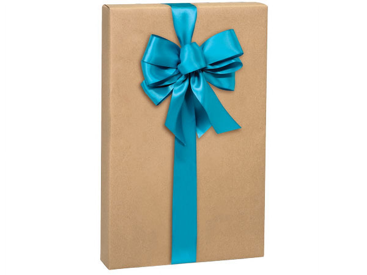 Pack Of 1, 24" x 85' Natural Kraft Gift Wrap Roll For Approximately 50 Gifts Made in USA