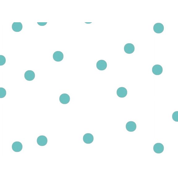 Pack Of 1, 30"X100' Large Aqua Dots Classic Print Cello Rolls 1.0 Mil Made In USA