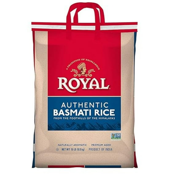(Pack Of 1) Royal Rice White Basmati Polybag 15 Lb