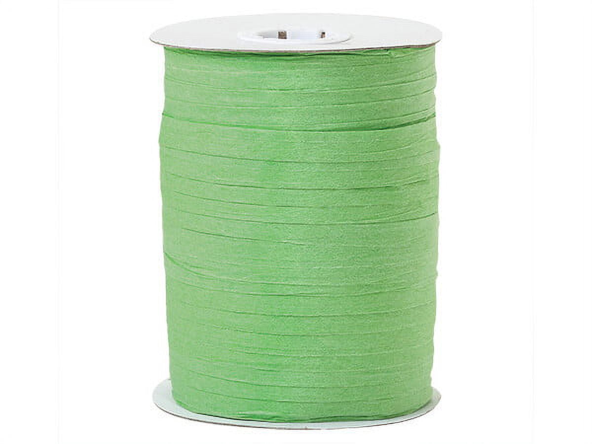 Pack Of 1, Solid Celadon Paper Raffia Ribbon 1/4" - 1.25" Width 100 Yard Roll 100% Natural Fibers