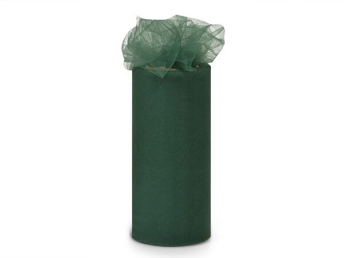 Pack Of 1, Solid Emerald Flame Retardant Tulle Ribbon 6" X 25 Yds Nylon Netting Great Floral & Gift Netting Ribbon