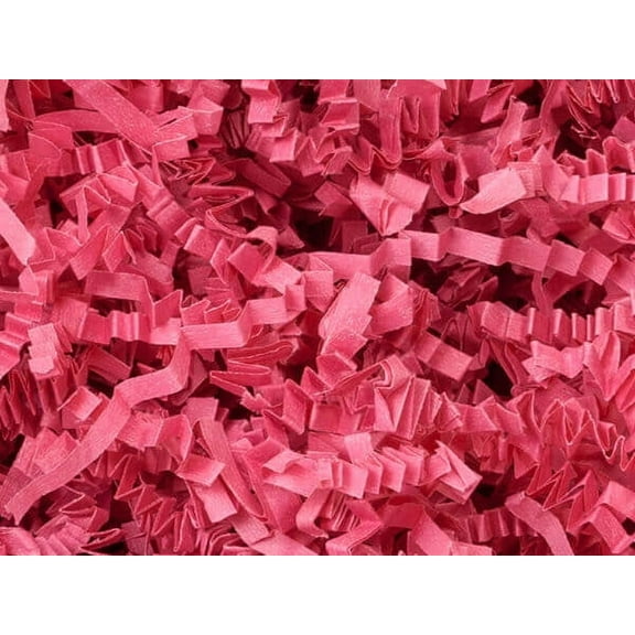 Pack Of 1, Solid Fuchsia Crinkle Cut Paper Shred (Spring-Fill / Zig Fill) 1/8" Wide 8 Oz Made In USA