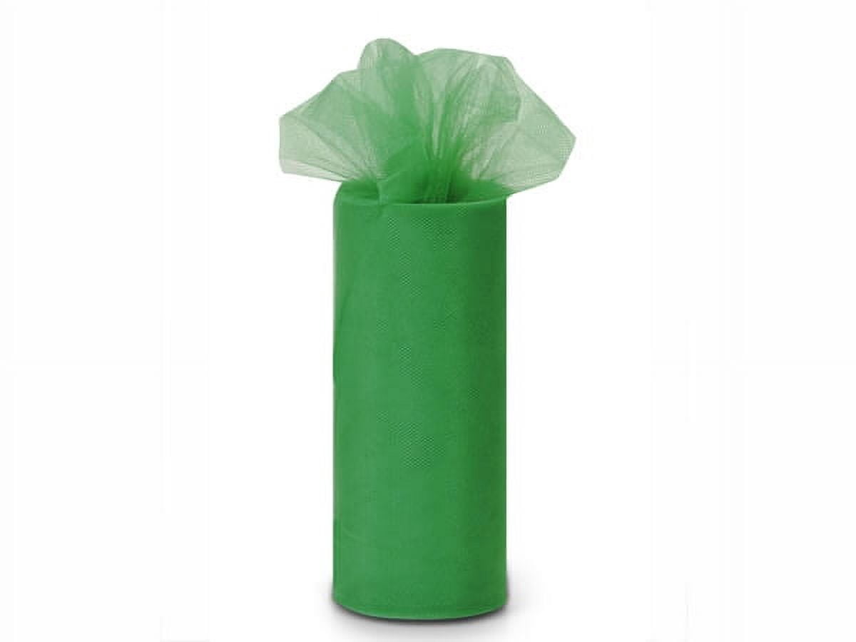 Pack Of 1, Solid Kelly Flame Retardant Tulle Ribbon 6" X 25 Yds Nylon Netting Great Floral & Gift Netting Ribbon