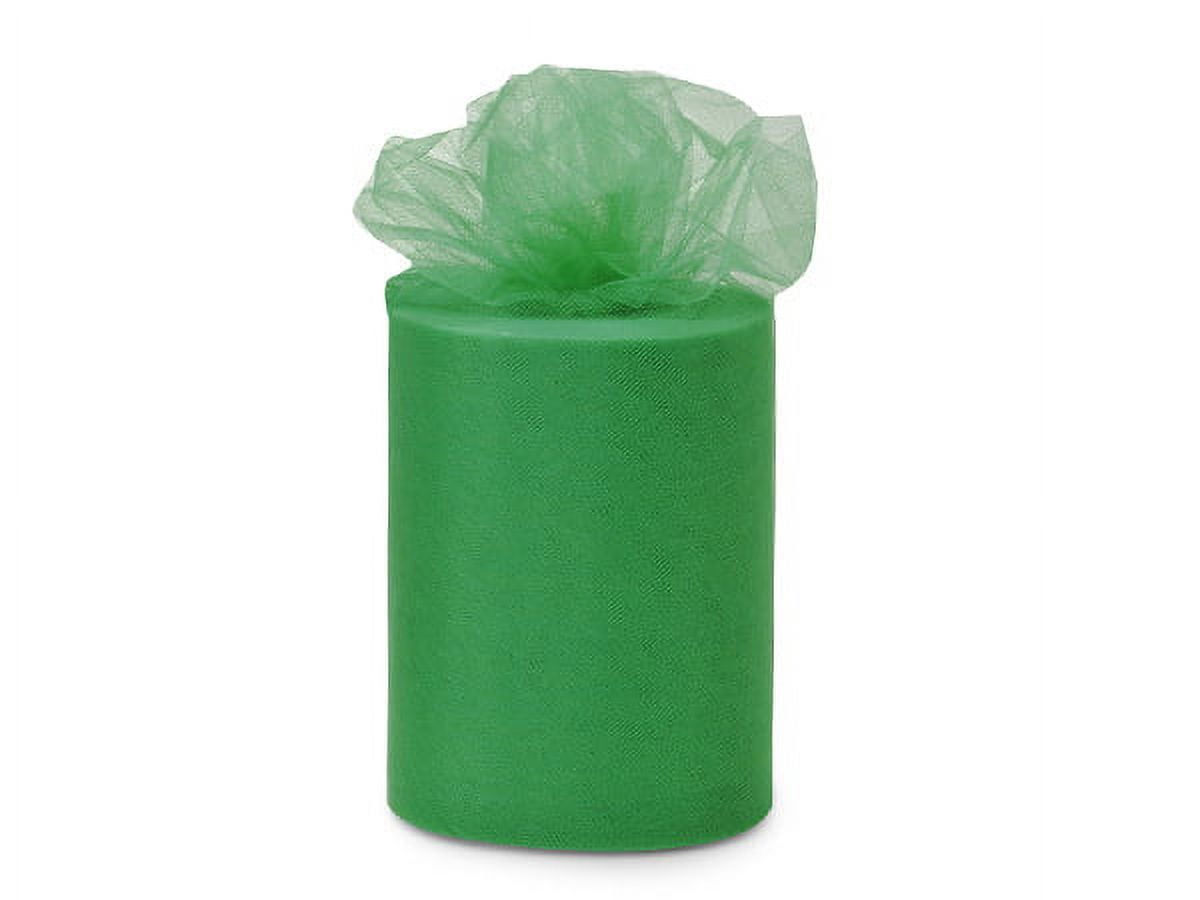 Pack Of 1, Solid Kelly Value Tulle Ribbon 6" X 100 Yards To Make Quick & Easy Bows