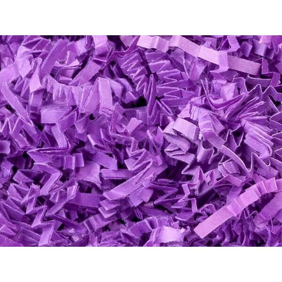 Pack Of 1, Solid Lavender Crinkle Cut Paper Shred (Spring-Fill / Zig Fill) 1/8" Wide 8 Oz Made In USA