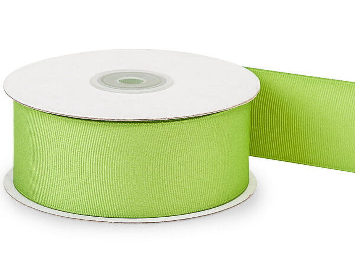 Pack Of 1, Solid Leaf Green Grosgrain Ribbon 1.5" x 25 Yards 100% Polyester