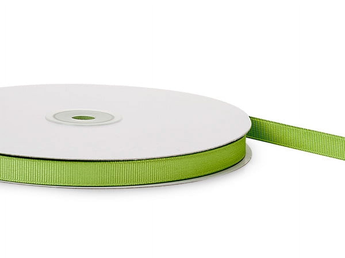 Pack Of 1, Solid Leaf Green Grosgrain Ribbon 3/8" x 50 Yds 100% Polyester