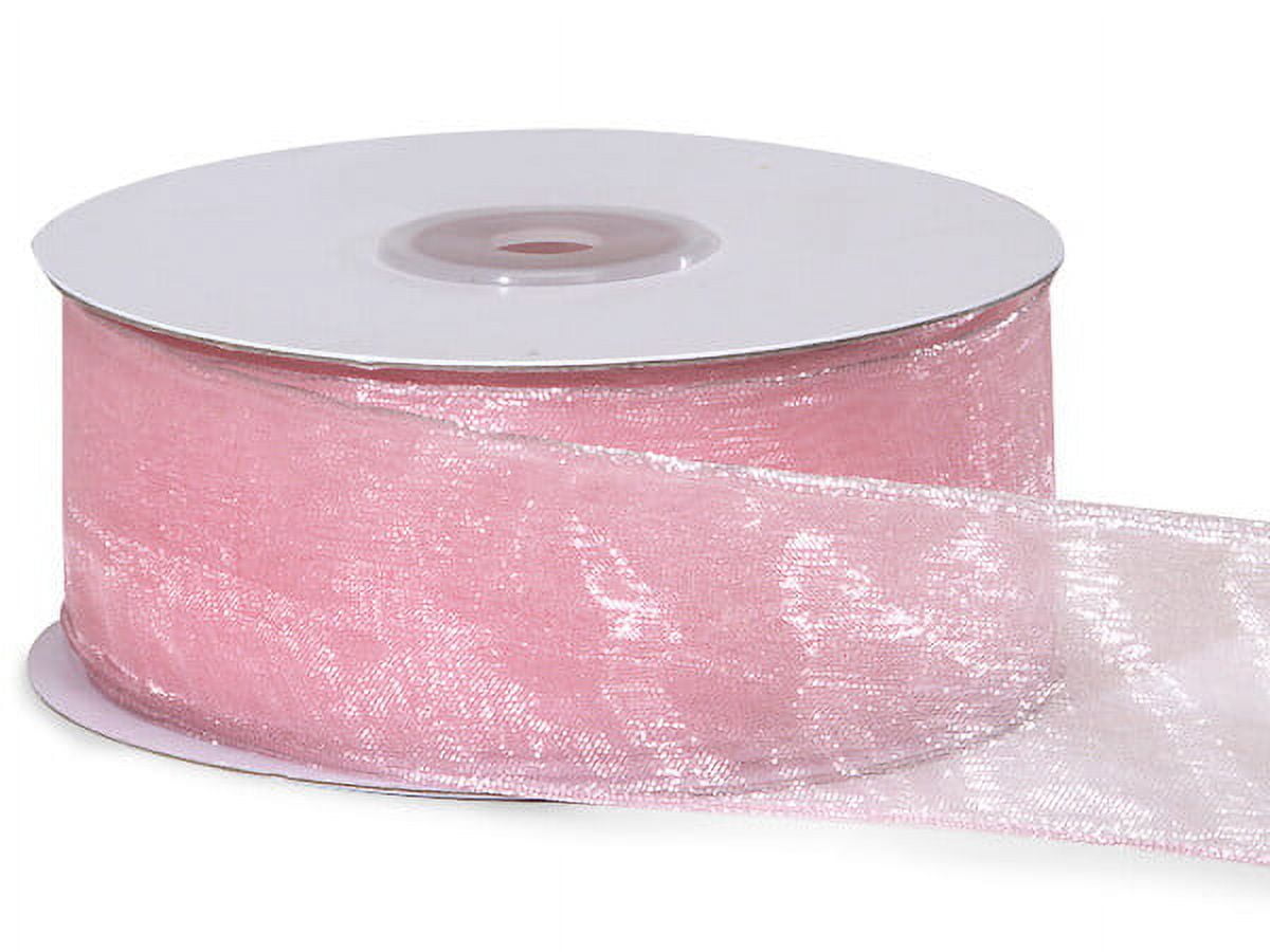 Set of 5 Ribbons-pink Collection 25 Yards/each 1/4 Wide 6mm Silver