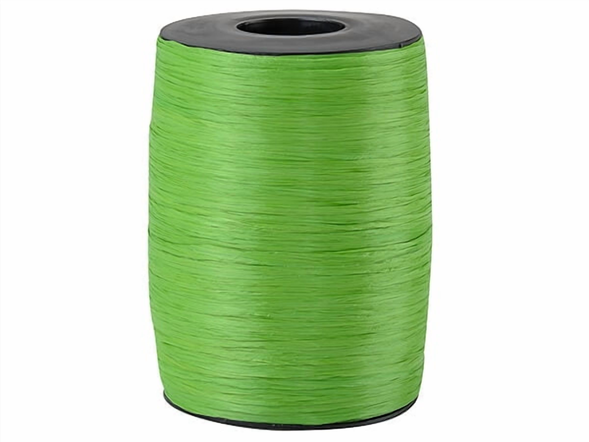 Pack Of 1, Solid Matte Apple Green Synthetic Raffia Ribbon 500 Yds Made in USA