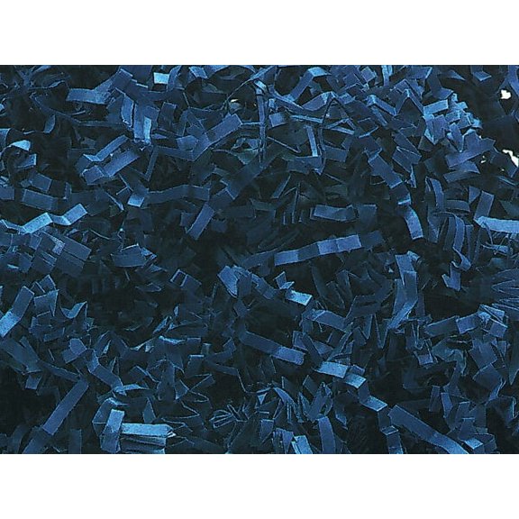 Pack Of 1, Solid Navy Blue Crinkle Cut Paper Shred (Spring Fill / Zig Fill) 1/8" Wide 10 Lb Made In USA