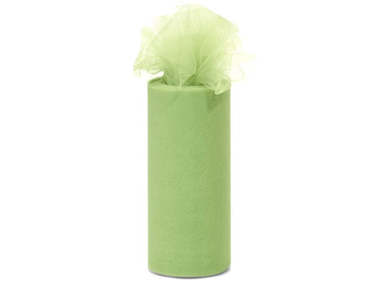 Pack Of 1, Solid Olive Flame Retardant Tulle Ribbon 6" X 25 Yds Nylon Netting Made In USA Great Floral & Gift Netting Ribbon