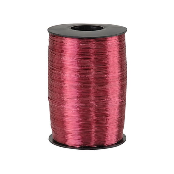 Red Ribbon 500 Pack Of 1, Solid Pearlized Burgundy Synthetic Raffia Ribbon 500 Yds ...