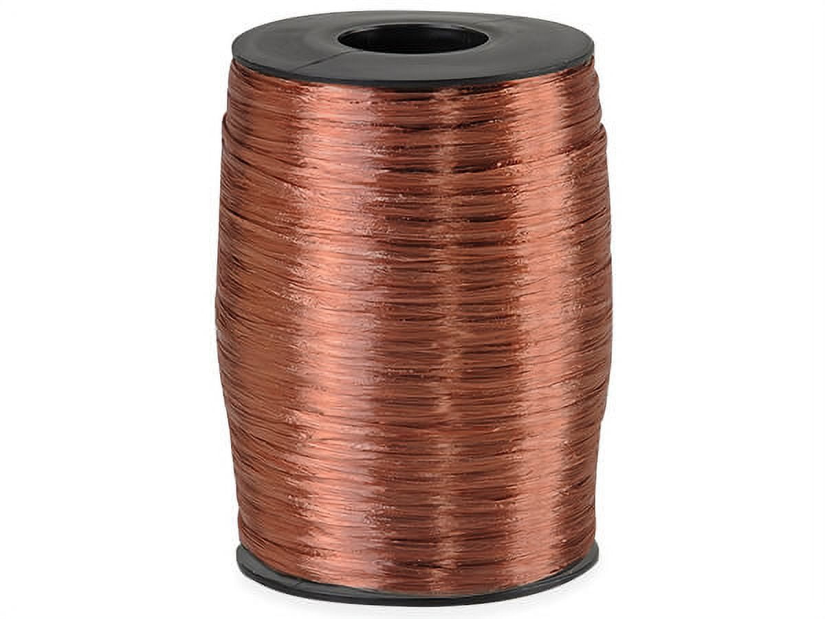 Pack Of 1, Solid Pearlized Copper Synthetic Raffia Ribbon 500 Yds Made in USA