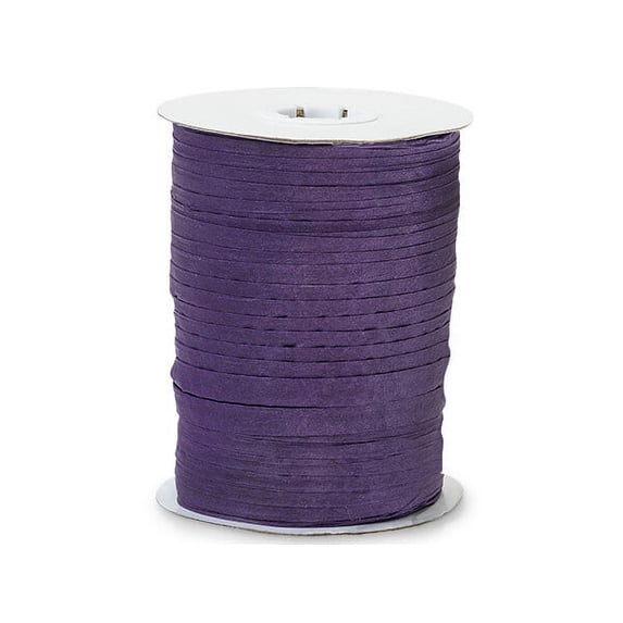 Pack Of 1, Solid Plum Paper Raffia Ribbon 1/4" - 1.25" Width 100 Yard Roll 100% Natural Fibers