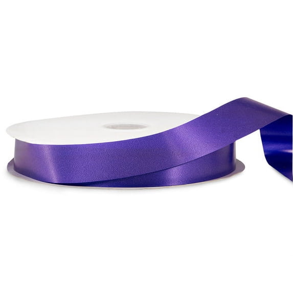 Pack Of 1, Solid Purple Poly Ribbon 1.25" X 250 Yards For Bow Making, Made in USA