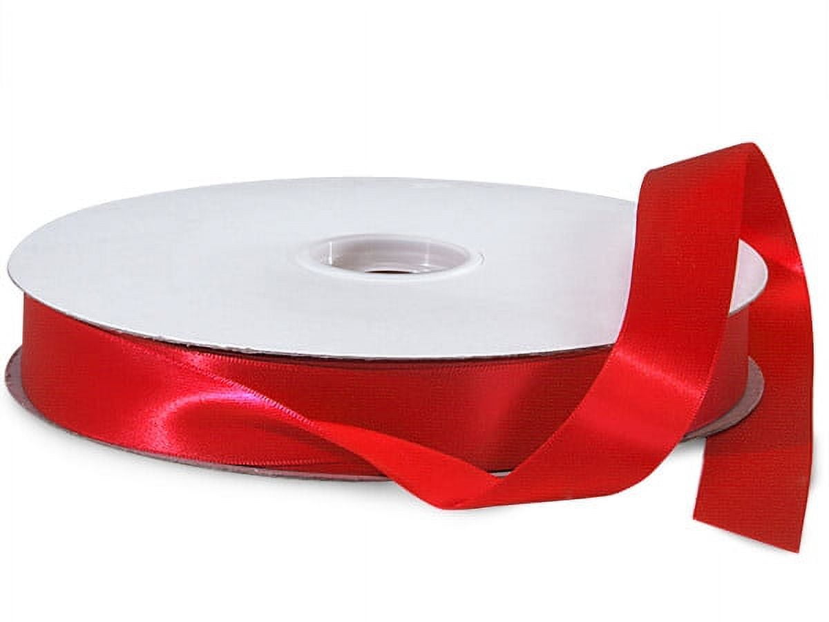 25mm wide Raspberry Red Satin Ribbon | 10 METER ROLL of double faced satin  ribbon | 1 inch