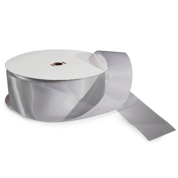 Pack Of 1, Solid Silver Double Faced Satin Ribbon 1.5" X 50 Yards 100% Polyester