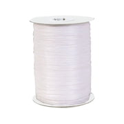 Pack Of 1, Solid White Paper Raffia Ribbon 1/4 - 1.25 Width 250 Yard Roll 100% Natural Fibers