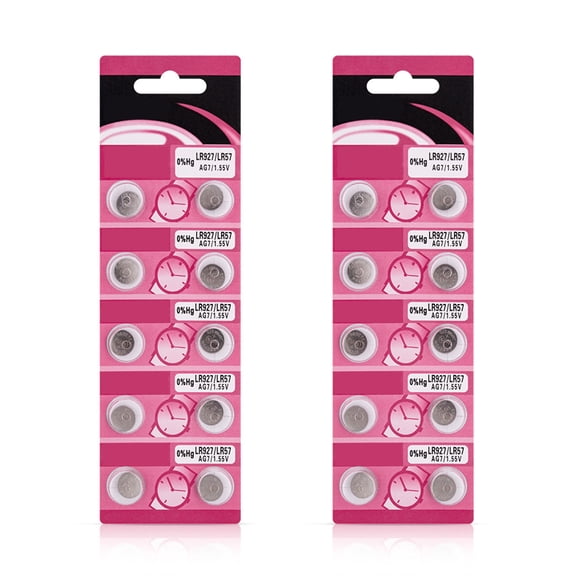 Pack Of 10/20 AG7 LR927 Button Batteries Stable Voltages AG7 LR927 Batteries For Portable Electronics 2.7MM Thickness