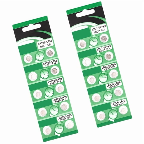 Pack Of 10/20 High Capacity AG2 LR726 Alkaline Button Batteries 1.5V Round Coin Cell Battery For Watches, Calculators,
