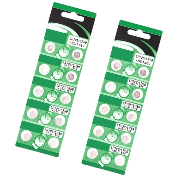 Pack Of 10/20 High Capacity AG2 LR726 Alkaline Button Batteries 1.5V Round Coin Cell For Watches, Calculators,