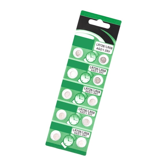 Pack Of 10/20 High Capacity AG2 LR726 Alkaline Button Batteries 1.5V Round Coin Cell For Watches, Calculators,