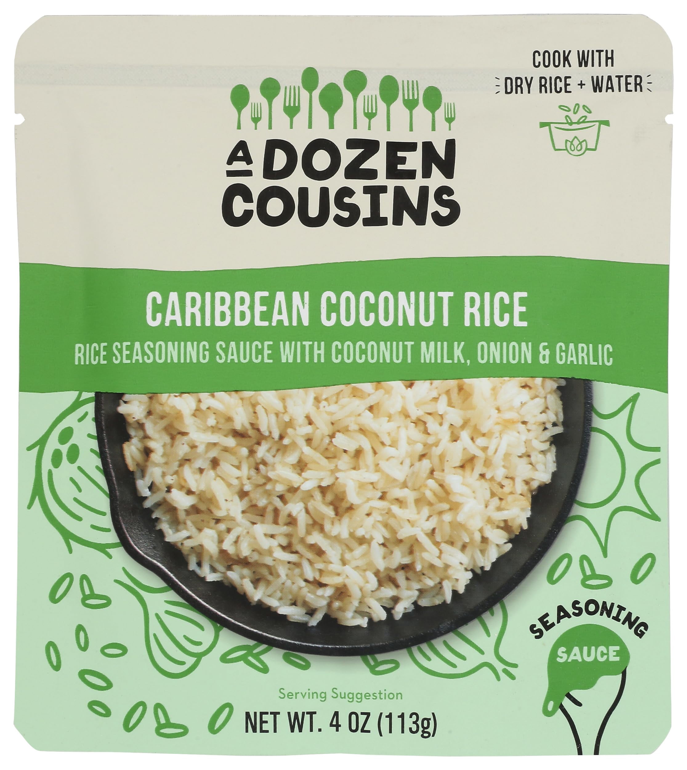 (Pack Of 10) A Dozen Cousins Rice Caribbean Coconut Sauce 4 Oz
