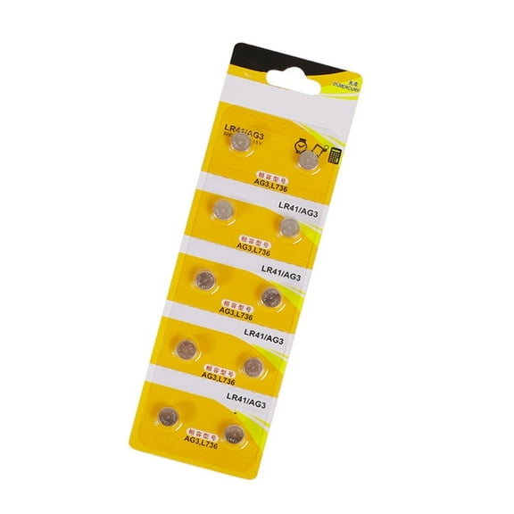 Pack Of 10 AG3 LR41 Button Batteries Alkaline Cell Battery For Scientific Calculators Digital Thermometers Emergency Use