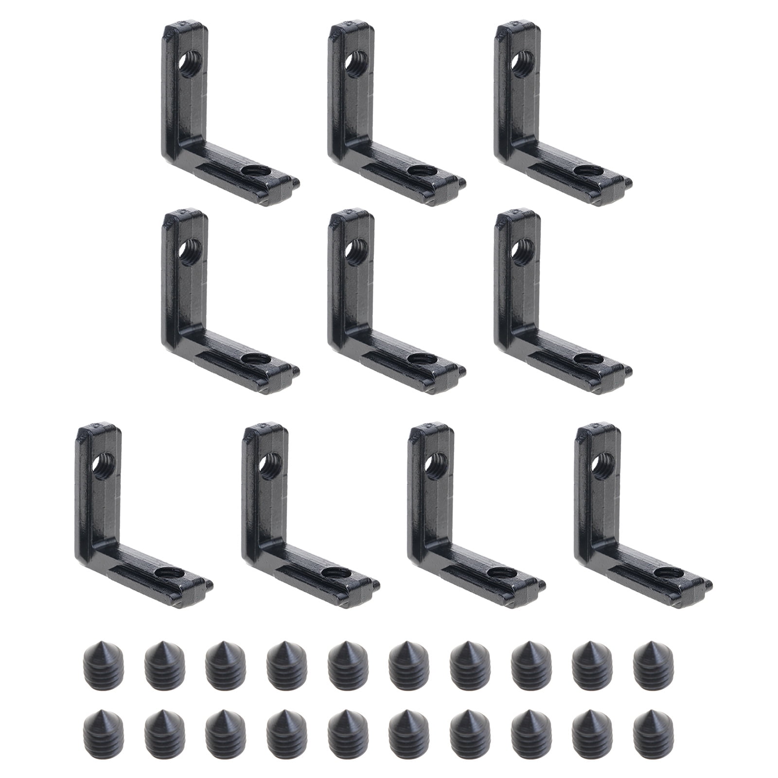 Pack Of 10 Angles Brackets Inner Corner Connector with Screws L Shape ...